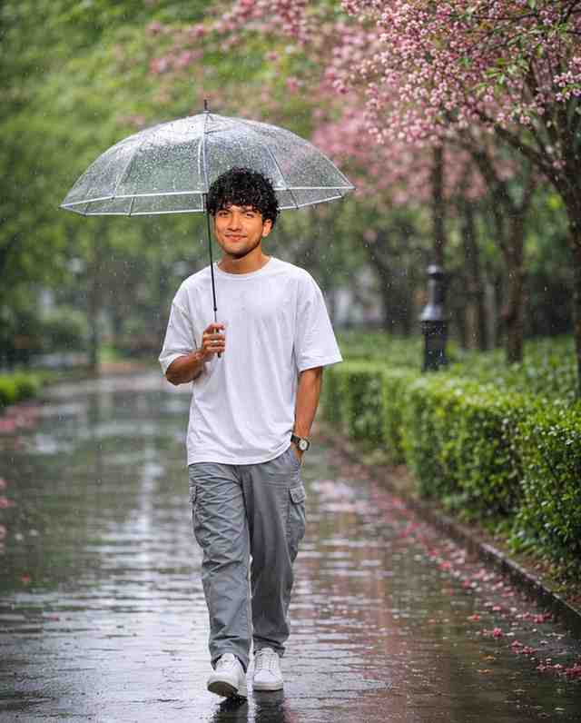 Trending Rainy Season Ai Photo Editing Prompt boy