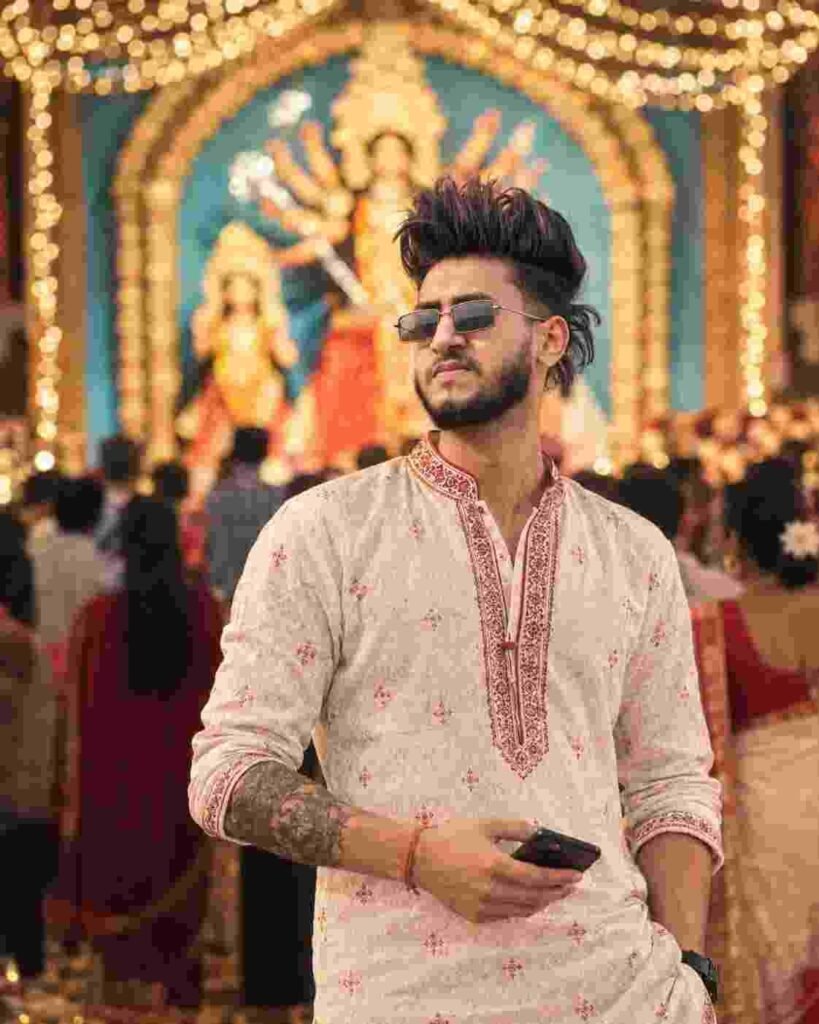 Durga Puja Boy Photo Editing Prompt
