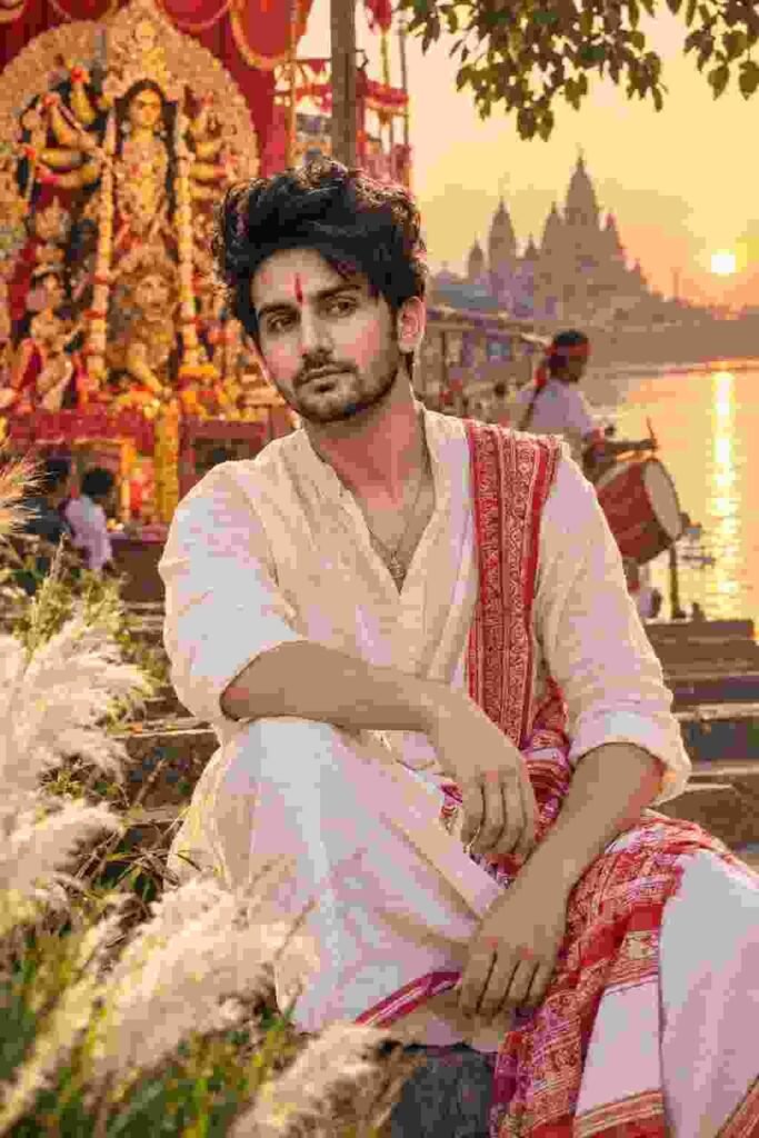 Durga Puja Prompt for Boy