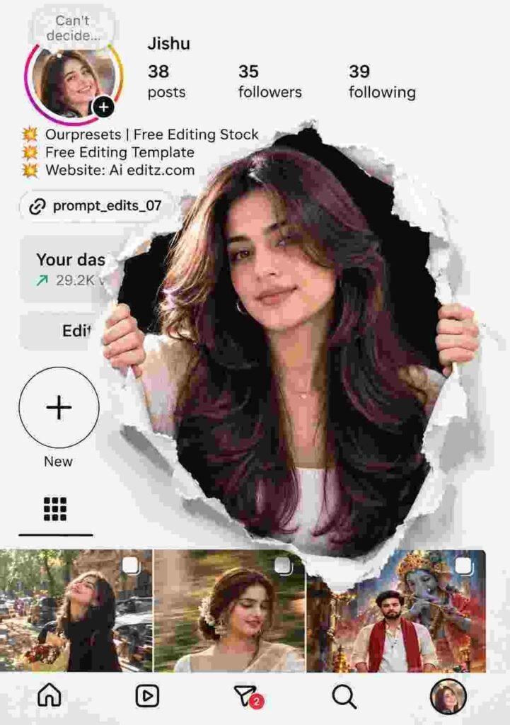 instagram profile concept photo editing