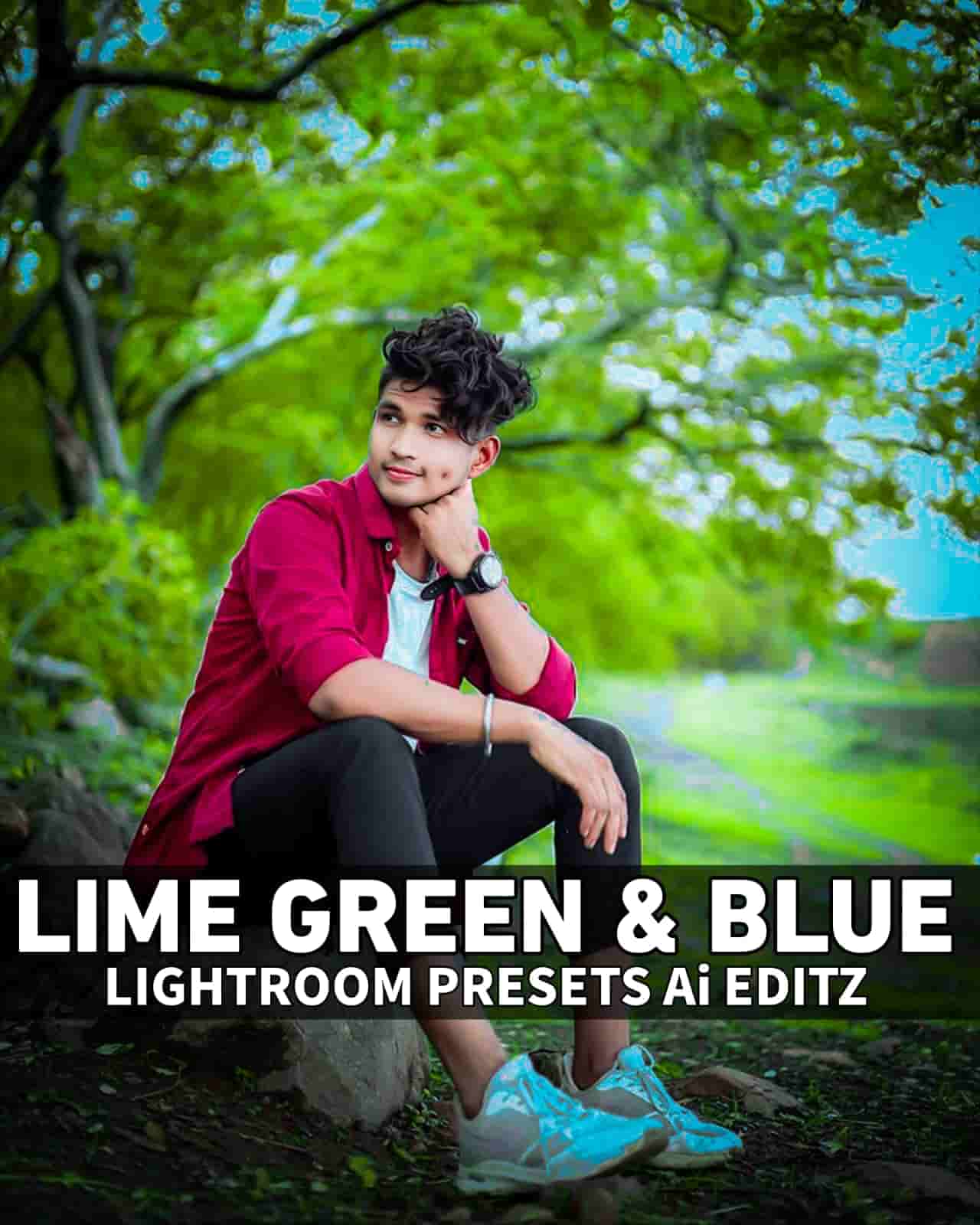 Lime green and blue lightroom presets mobile